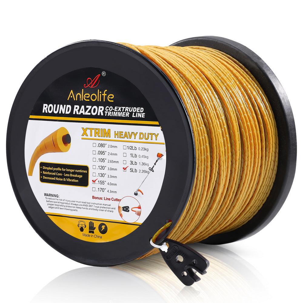 Anleolife .155'' Round Razor Trimmer Line