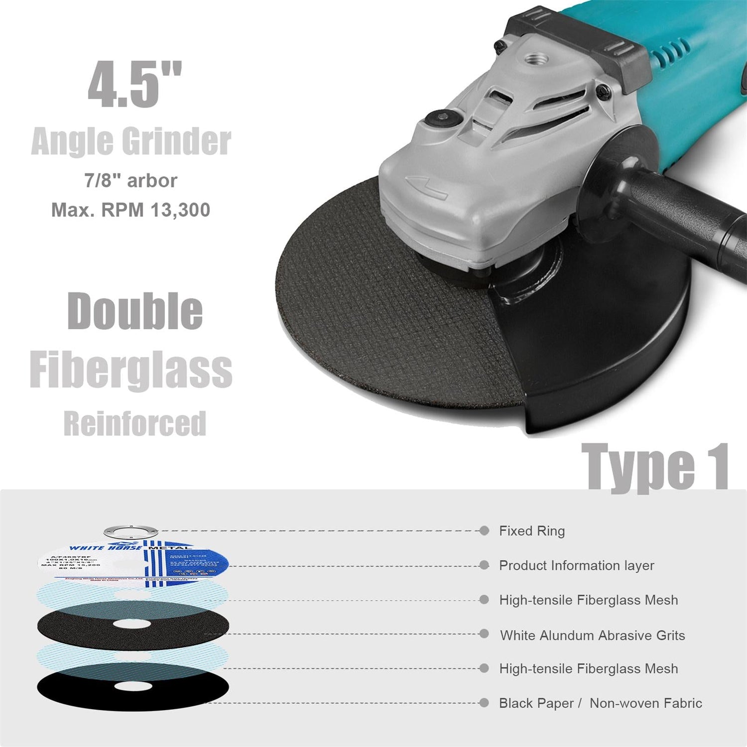 Cut Off Wheels Optimized for Cutting Stainless Steel and Other High Tensile Metals, 4-1/2" x .045" x 7/8" - 12 Pack