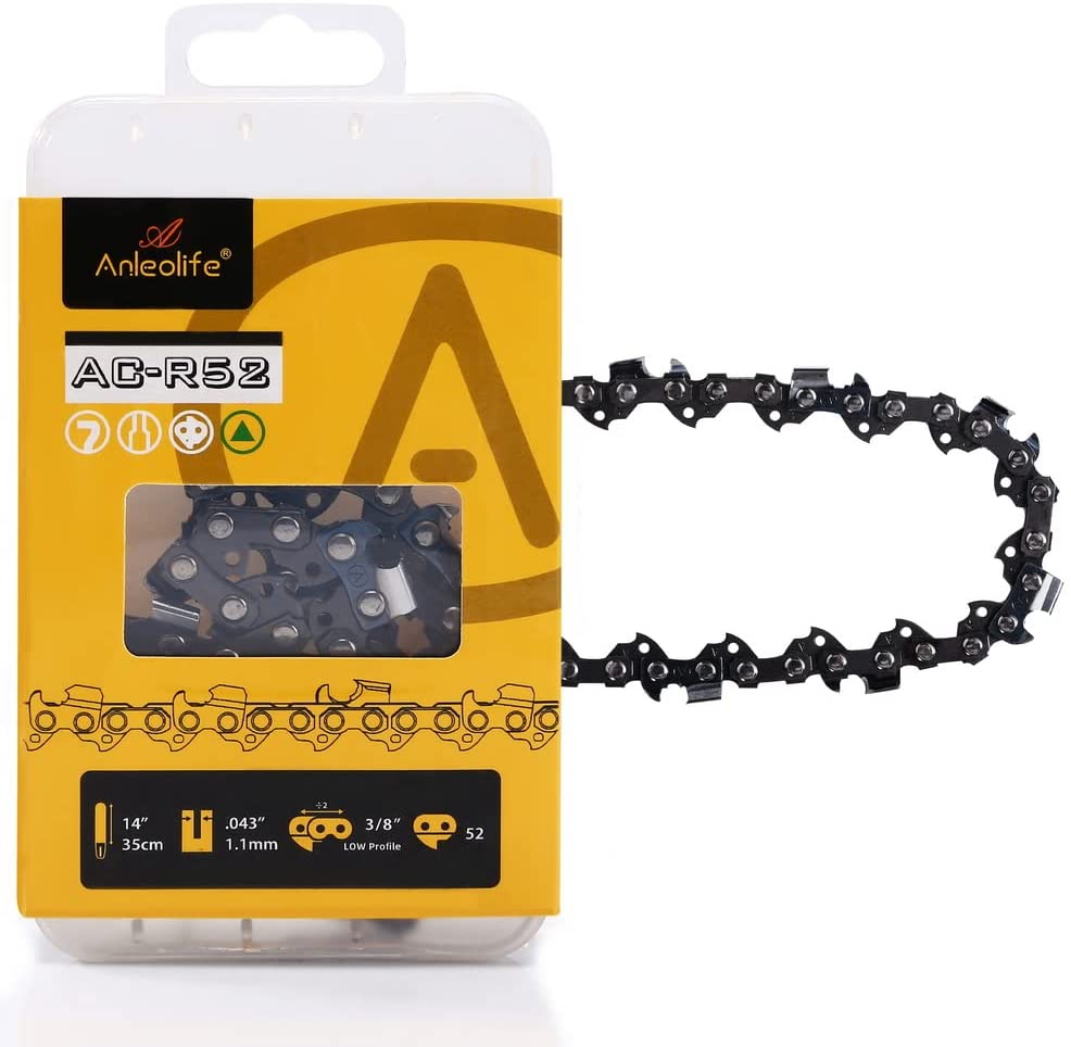 Semi Chisel Chainsaw Chain for 14 inch Bar .043" Gauge, 3/8'' Pitch