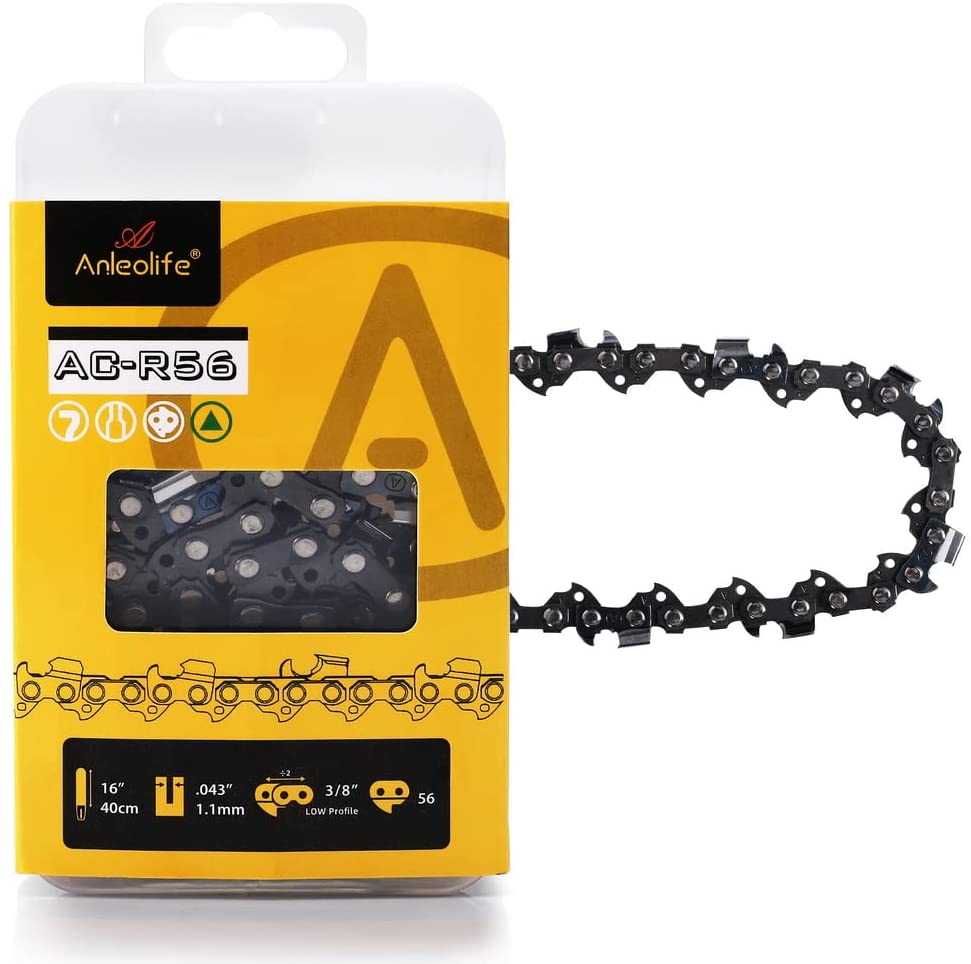 Semi Chisel Chainsaw Chain for 16 inch Bar .043" Gauge, 3/8'' Pitch